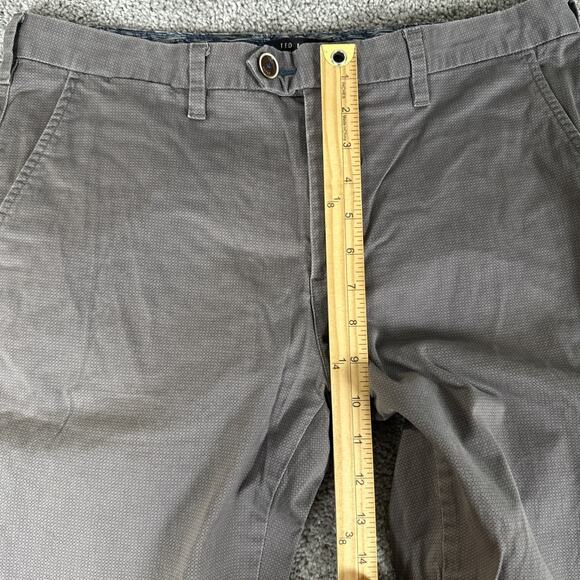 Ted Baker London Pants Mens 32x34 Brown Check Pattern Slim Straight Exmoor Chino - Picture 8 of 10
